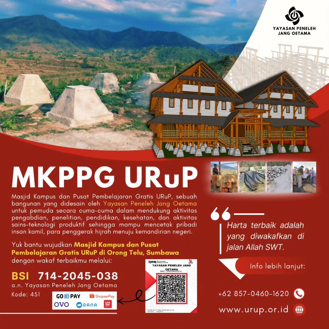 YUK, WAKAF UNTUK MASJID KAMPUS DAN PUSAT BELAJAR GRATIS DI NTB!